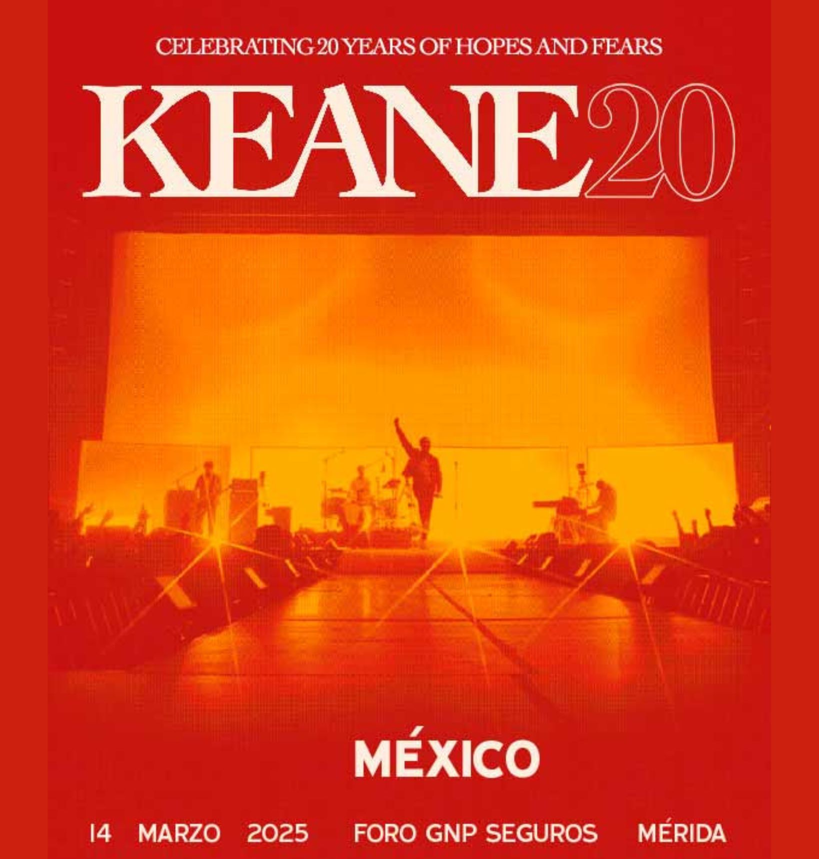 KEANE 14 de marzo Foro GNP Seguros Mérida, Yucatán